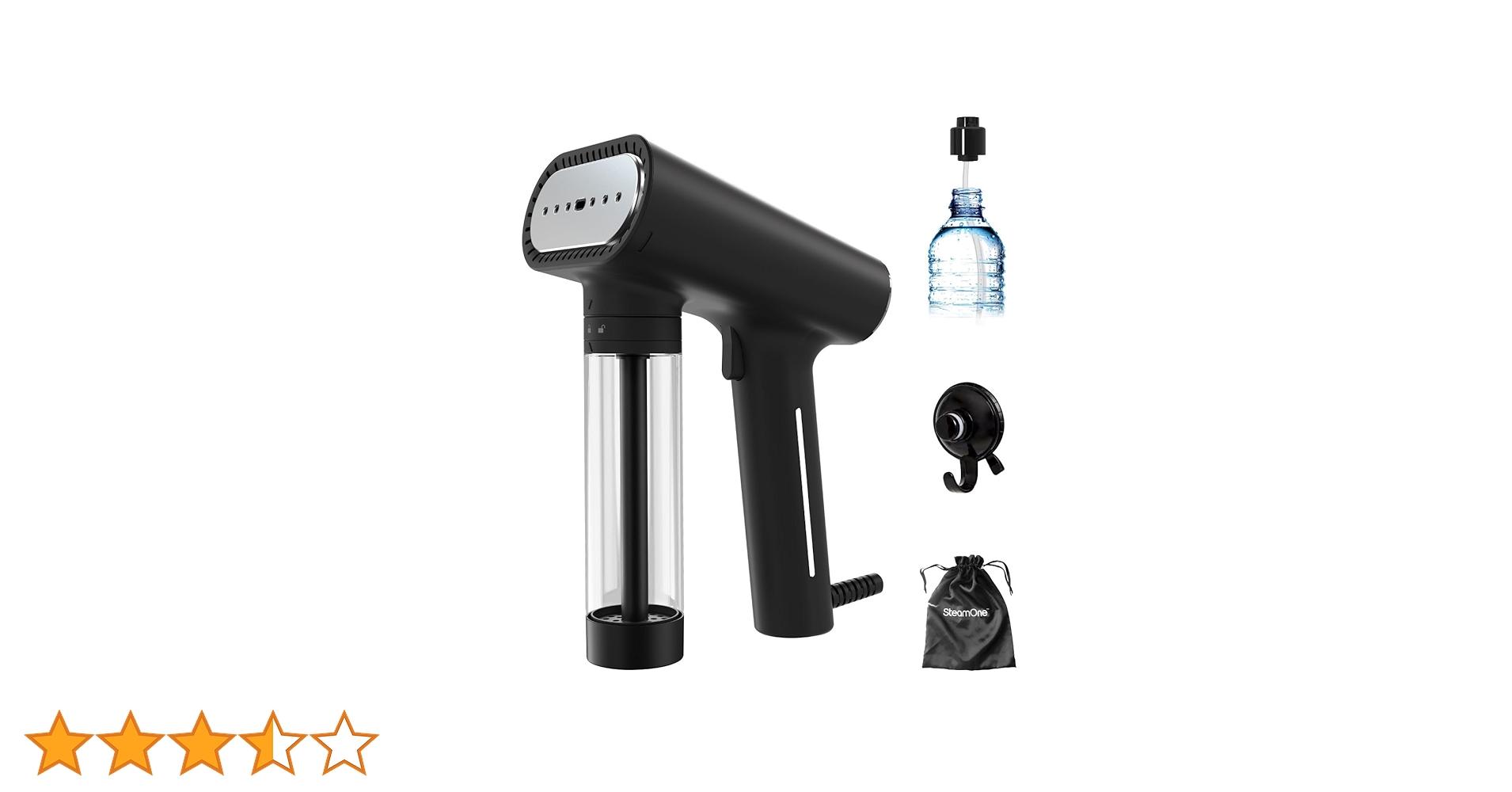 衣類スチーマー SteamOne NS1750B BLACK S－Nomad／NS1750B ポータブル衣類スチーマー